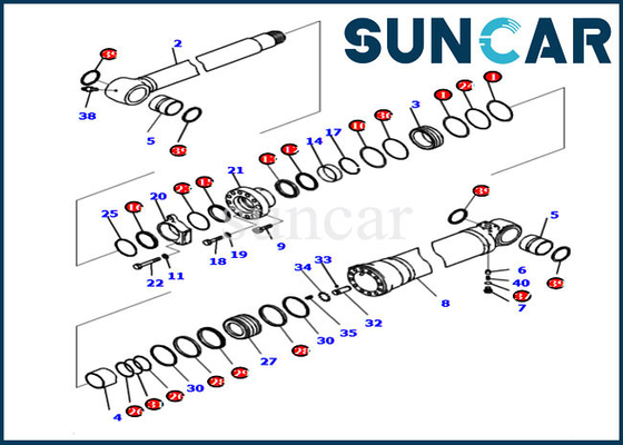 comprare Corredo di riparazione del braccio 721-98-00170 7219800170 corredo della guarnizione del cilindro di PC210I-10 PC210LCI-10 KOMATSU online manufacture