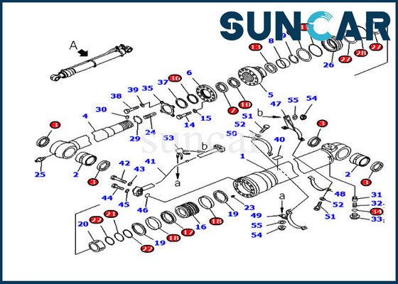 comprare Versione d'oltremare KOMATSU di Kit For PC220-7 della guarnizione di riparazione del braccio di Service Kit 707-99-59381 dell'escavatore online manufacture