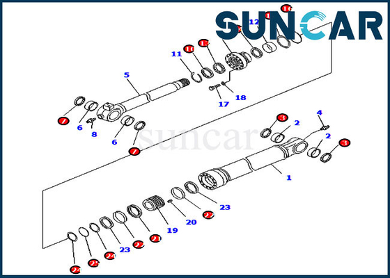 comprare Braccio interno di portata di Kit For PC290LC/NLC-8 della guarnizione del cilindro del secchio delle parti 707-99-59040 di KOMATSU alto online manufacture