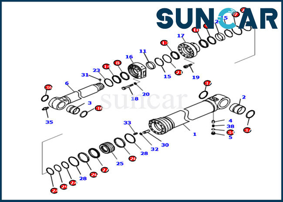 comprare 721-98-04340 escavatore Cylinder Replacement Kits di Kit For PC290LCI-11 KOMATSU di riparazione della guarnizione del braccio online manufacture