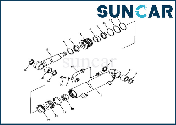 comprare riparazione di alta qualità Kit For PC25-1 PC25R-1 della guarnizione del cilindro del braccio di 7079822200 707-98-22200 KOMATSU online manufacture