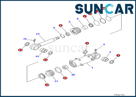 comprare Cilindro di lama 7079824570 di KOMATSU 707-98-24570 che sigilla Kit Fits PC25-1 PC25R-1 PC30-7 online manufacture