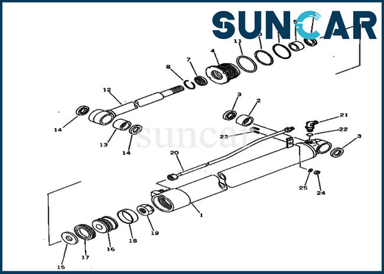comprare Corredo di servizio sostitutivo del cilindro idraulico di Kit For 20S-63-66300 KOMATSU della guarnizione del braccio di PC30-5 PW30-1 online manufacture
