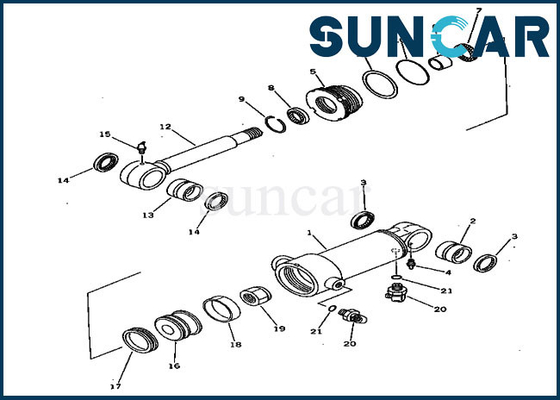 comprare Corredi di riparazione del cilindro del corredo 20S-63-96300 20S6396300 di sigillamento della lama per PC20-5 PC30-5 PC40-5 KOMATSU online manufacture