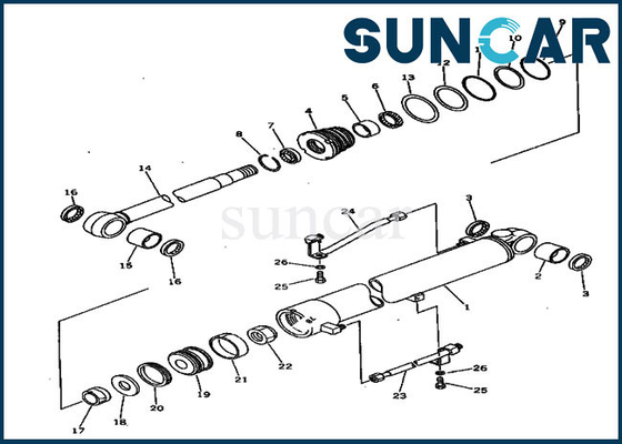 comprare Escavatore Boom Service Kit di Kit Hydraulic Cylinder 20S-63-56500 KOMATSU PC30-5 della guarnizione di riparazione online manufacture