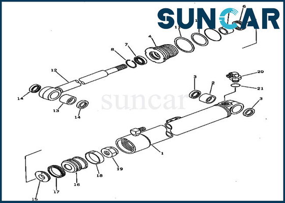 comprare parti di sigillatura idrauliche di Kit For PC20-5 PC30-5 KOMATSU di riparazione della guarnizione del cilindro dell'oscillazione di 20S-63-86300 20S6386300 online manufacture
