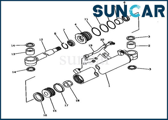 comprare Cilindro Assy Repair Kit Parts dell'oscillazione di Kit For 20S-63-02050 20S6302050 PC20-6 PC30-6 della guarnizione di KOMATSU online manufacture