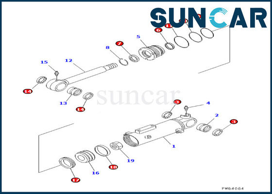 comprare Corredo 707-98-22180 di sigillamento del cilindro di lama di KOMATSU 7079822180 misure F4EC-1 F5EC-1 F6EC-1 online manufacture