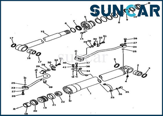 comprare 207-63-52100 attrezzatura pesante di Kit Applicable To Komatsu PC300-3 PC300LC-3 della guarnizione del cilindro dell'asta online manufacture