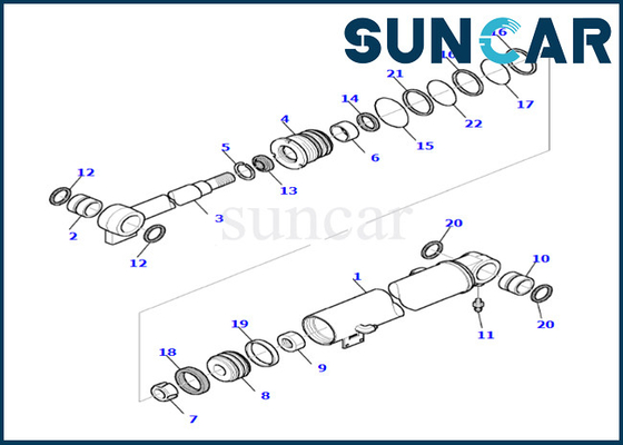 comprare Corredo 878000654 della guarnizione di riparazione del cilindro dell'asta per il corredo di riparazione della guarnizione del cilindro dell'asta di PC35R-8 KOMATSU online manufacture
