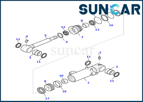 comprare Corredo della guarnizione di riparazione del cilindro di lama di misure PC35R-8 KOMATSU del corredo 878000658 della guarnizione del cilindro di lama online manufacture