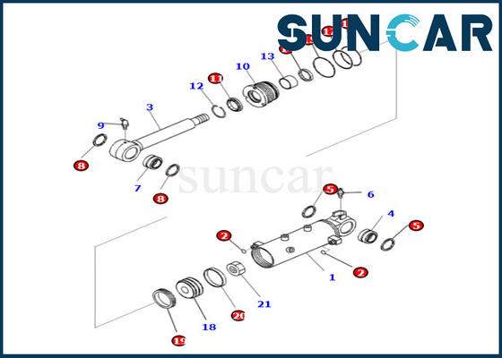 comprare Corredo 707-98-30550 7079830550 della guarnizione del cilindro di lama per il corredo di servizio del cilindro di lama di PC35MR-3 KOMATSU online manufacture