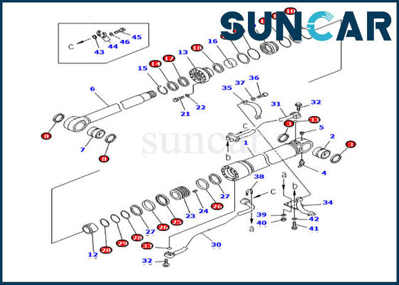 comprare 707-99-58140 corredo di sigillamento di Kit Oil Resistance PC300LC-6 KOMATSU della guarnizione di riparazione del cilindro dell'asta online manufacture