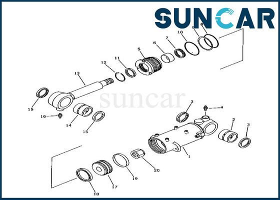 comprare Corredo 21X-63-02050 21X6302050 della guarnizione del cilindro di lama per il corredo di riparazione del cilindro di lama di PC38UU-1 KOMATSU online manufacture