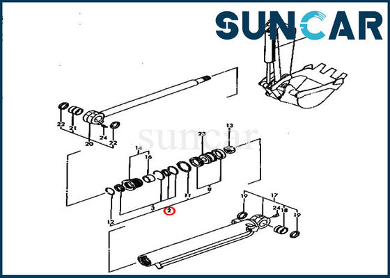 comprare Escavatore Service Kit Parts di Kit Fits Model PC30FR-1 KOMATSU della guarnizione del cilindro del secchio YM172142-99420 online manufacture