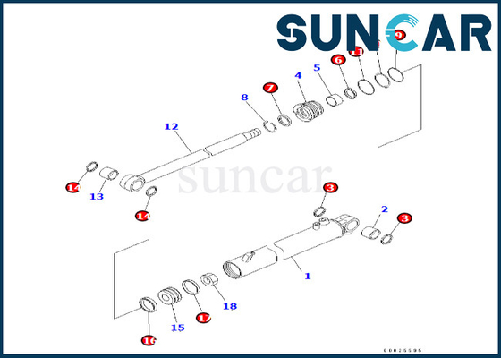 comprare 707-98-23860 7079823860 olio ed usura resistono alla guarnizione Kit Komatsu For PC38UU-3 PC45MR-1 PC45MRX-1 del cilindro dello scorrevole online manufacture