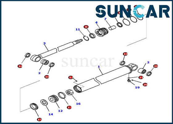 comprare 707-98-23970 escavatore Cylinder Seal Kit del corredo PC35MR-3 PC35MR-5 KOMATSU di servizio del braccio online manufacture
