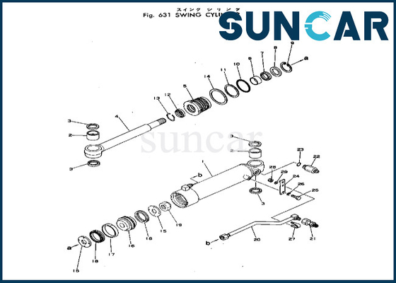 comprare La guarnizione Kit Swing Cylinder Sealing Kit 20T-63-86103 20T6386103 KOMATSU del cilindro dell'oscillazione misura PC40-1 online manufacture