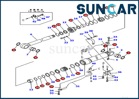comprare PC400-7 PC400LC-7 KOMATSU 707-99-72310 guarnizione Kit Excavator Service Kits del cilindro di 7079972310 aste online manufacture