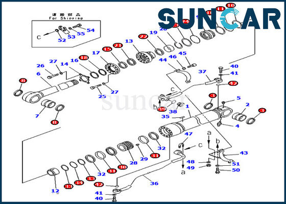 comprare 707-99-65210 escavatore Replacement Service Parts di Kit For PC400-7 PC400LC-7 di riparazione della guarnizione dell'asta di KOMATSU online manufacture