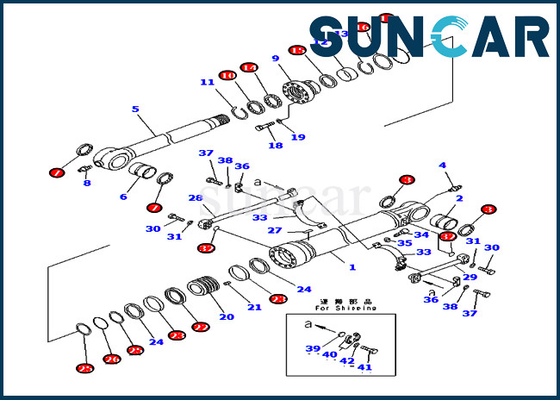comprare 707-99-66260 corredo idraulico della guarnizione di KOMATSU del cilindro di Kit Fits For PC400-7 PC400LC-7 di servizio del secchio online manufacture