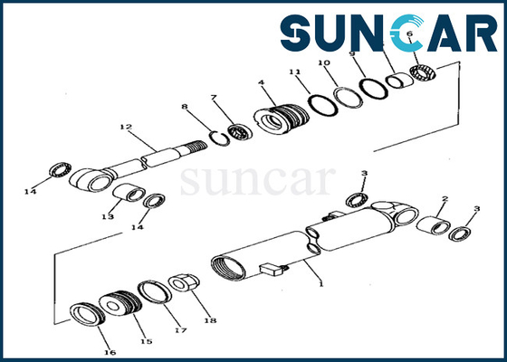 comprare Corredo 20T-63-02070 20T6302070 KOMATSU della guarnizione del cilindro del braccio per il corredo di sigillamento del cilindro del braccio PC40-6 online manufacture