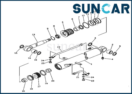 comprare Il corredo 20T6302050 20T-63-02050 della guarnizione del cilindro dell'asta misura il corredo di riparazione della guarnizione del cilindro dell'asta di PC40-6 KOMATSU online manufacture