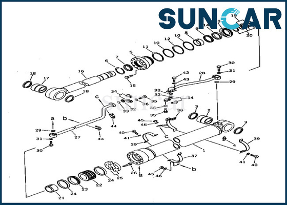 comprare Corredo di riparazione della guarnizione del cilindro dell'asta 208-63-54101 guarnizione Kit Komatsu Fits PC400-3 PC400LC-3 del cilindro di 2086354101 asta online manufacture