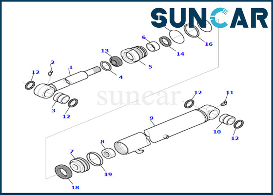 comprare 878000540 corredo di riparazione di alta qualità del cilindro del secchio di Kit For PC45R-8 della guarnizione del cilindro del secchio di KOMATSU online manufacture