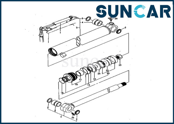 comprare Guarnizione Kit Komatsu YM172151-72020 YM17215172020 del cilindro del braccio per il corredo di sigillamento del cilindro del braccio PC50FR-1 online manufacture