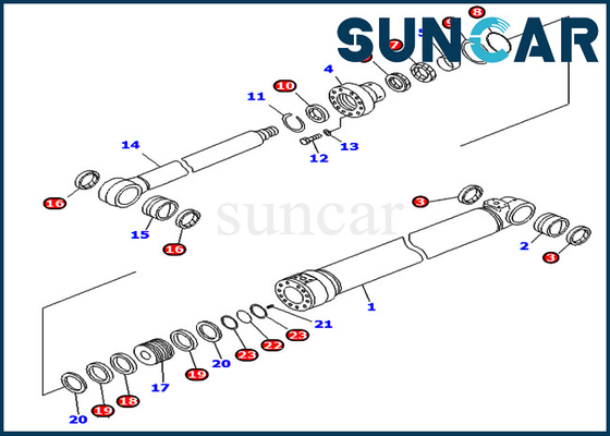 comprare PC400LC-6Z KOMATSU 707-99-37680 guarnizione Kit Hydraulic Cylinder Repair Kits del Looper di 7079937680 tubi online manufacture
