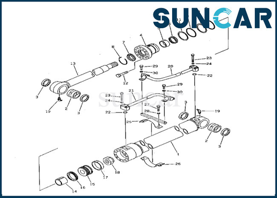 comprare 201-63-02010 2016302010 corredo di riparazione della guarnizione del cilindro dell'asta di Kit Komatsu For PC60-5 PC60L-5 della guarnizione del cilindro dell'asta online manufacture