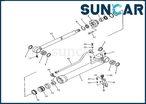 comprare Corredo di riparazione del cilindro del secchio 201-63-02030 un cilindro di 2016302030 secchi che sigilla Kit Komatsu For PC60-5 PC50UU-1 online manufacture