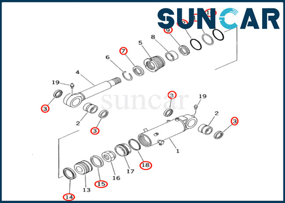 comprare Corredo 7079843560 707-98-43560 della guarnizione del cilindro di lama per il corredo di riparazione del cilindro di lama di PC60-7E PC60-7 KOMATSU online manufacture
