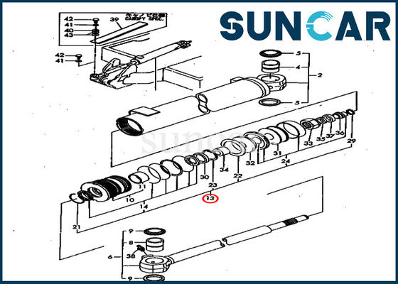 comprare Corredi di servizio del cilindro dell'oscillazione della sostituzione di KOMATSU YM172151-72080 dei modelli di PC40FR-1 PC50FR-1 online manufacture
