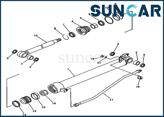 comprare Il corredo 20T-63-02021 20T-63-02021 della guarnizione del cilindro del braccio si adatta per PC40-5 il modello Komatsu Service Kit online manufacture