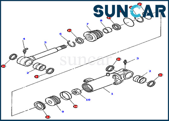 comprare Riparazione Kit For Excavator Service Parts PC45R-8 PC45-1 KOMATSU della guarnizione del cilindro di lama 878000418 online manufacture