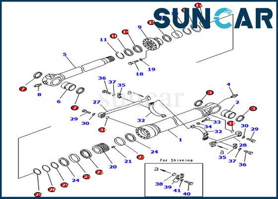 comprare 707-99-59760 7079959760 Kit di sigillo del cilindro del secchio per parti interne Komatsu PC450-8 PC450LC-8 PC490LC-10 online manufacture