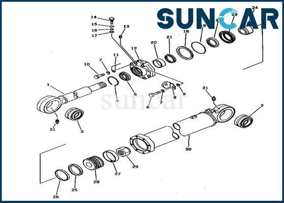 comprare 209-63-56101 corredi di sigillatura di Kit Wear Resistance Komatsu PC650-1 di riparazione della guarnizione del cilindro dell'asta online manufacture