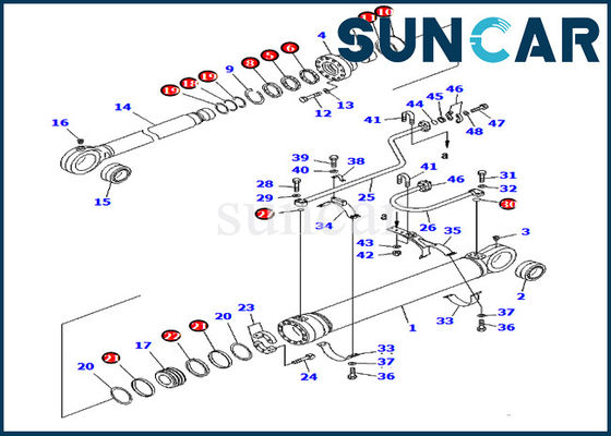 comprare Escavatore Cylinder Service Parts del corredo 707-99-69660 7079969660 KOMATSU della guarnizione di riparazione del secchio PC750-6 online manufacture