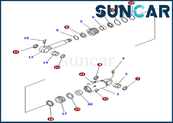 Escavatore Replacement Kits di PC78US-6 PC78UU-6 707-98-42700 7079842700 corredi di servizio del cilindro di lama di KOMATSU