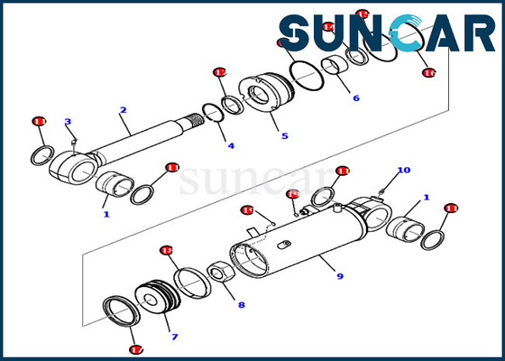 PC80MR-3 KOMATSU 707-98-42710 guarnizione Kit Hydraulic Cylinder della sostituzione di 7079842710 lame