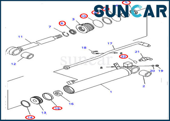 707-98-23080 guarnizione di guarnizione Kit For Bulldozer D31E-20 D31P-20 KOMATSU di riparazione del cilindro
