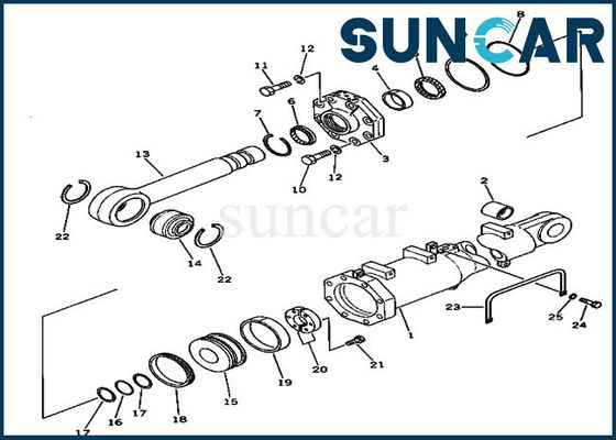 707-98-56610 bulldozer di Kit Fits D375A-2 KOMATSU di riparazione del cilindro dei corredi della guarnizione dell'ascensore della lama