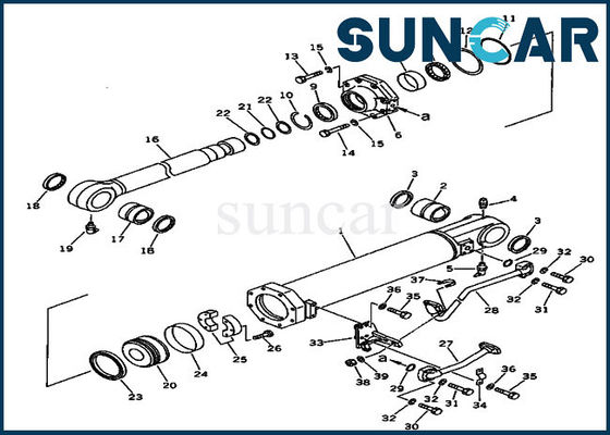 Lo scarifiC.A.Tore di resistenza all'usura 707-99-74100 KOMATSU che sigilla Kit Tilt Cylinder Repair Kits