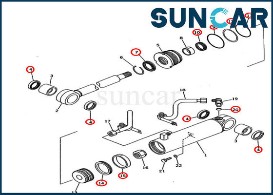 707-98-34510 cilindro 7079834510 che sigilla Kit Replacement Kits For D40PF-5 KOMATSU