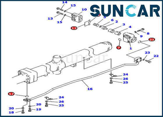 707-99-67430 sigillamento Kit Cylinder Service Kit Fits D475A-3 D475A-2 KOMATSU dell'ascensore della lama
