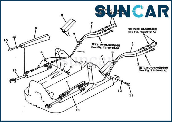 707-98-41010 bulldozer di inclinazione di Kit For Komatsu Power Angle della guarnizione del cilindro dell'ascensore di 7079841010 lame