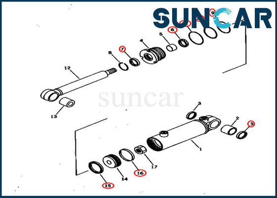 707-98-22070 7079822070 Pin Puller Cylinder Seal Kits per D575A-3 D575A-3-M KOMATSU