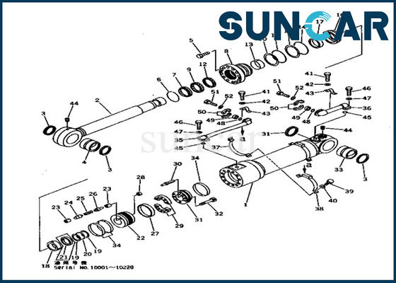 707-99-56310 corredi di riparazione pesanti inferiori della guarnizione dell'olio per macchine del corredo PC1000-1 KOMATSU della guarnizione del cilindro